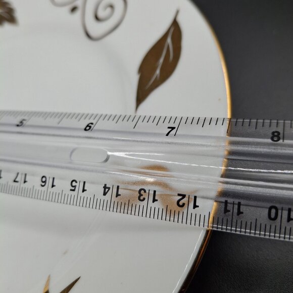 Pier 1 Vintage Ceramic Bread/Desert Plate Set of 4 Leaf Design Monno Bangladesh - Picture 6 of 7